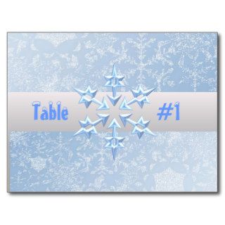 Let It Snow Table Number postcard