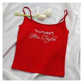 Red Personalized Ladies Camisole   Future Mrs Design: Clothing