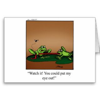 Funny Frog Cartoon Art Gifts! Greeting Card