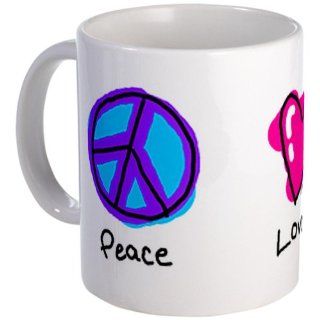 Peace Love and Penguins Mug Mug by CafePress: Kitchen & Dining