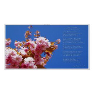 MOTHER'S DAY & POEM Cherry Blossoms Poster