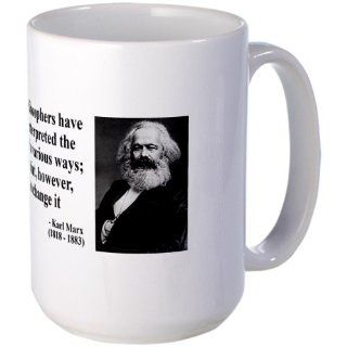 Karl Marx Quote 5 Large Mug Large Mug by CafePress: Kitchen & Dining