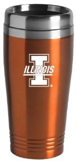 University of Illinois at Urbana Champaign   16 ounce Travel Mug Tumbler   Orange: Sports & Outdoors