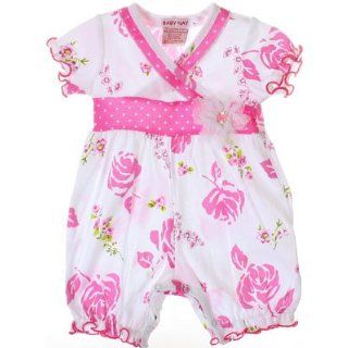 Baby Nay *Emily Rose* White Floral Kimono Romper 12m: Clothing