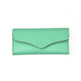 KLOUD  Light Green synthetic leather rice pattern women wallet with a wristlet: Shoes