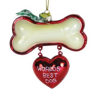 Kurt Adler Noble Gems Best Dog, Christmas Ornament   World S Best Dog Christmas Ornament