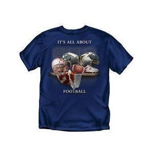 It's All About Football T Shirt (Navy): Sports & Outdoors