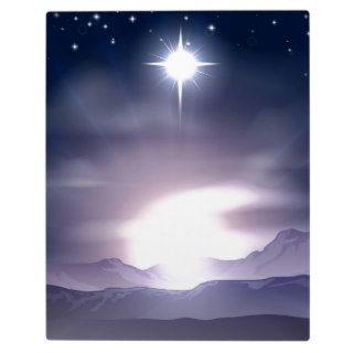 Christmas Star of Bethlehem Nativity Photo Plaques