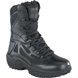Reebok Rapid Response 6 Inch Waterproof, Insulated Zip Boot   Black, Size 14