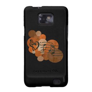 heart clefs musical notes orange polka dots samsung galaxy s covers
