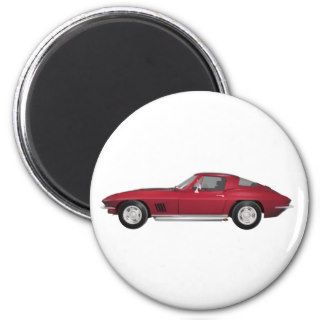 1967 Corvette: Sports Car: Candy Apple Finish: Refrigerator Magnet