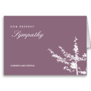 Simple Tree Sympathy Cards Greeting Cards