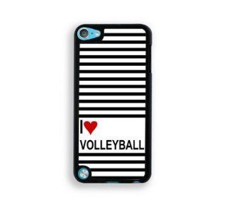 Love Heart Volleyball iPod Touch 5 Case   Fits ipod 5/5G: Cell Phones & Accessories