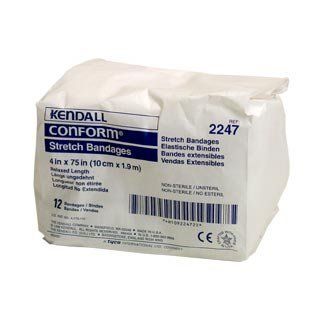 KENDALL CURITY GAUZE ROLL BANDAGE NON STERILE 4'' 12/PKG: Health & Personal Care