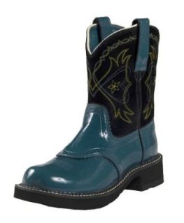 Ariat FatBaby Boots Women Cowboy Boots 9.5 Teal Patent Leather   16802: Shoes