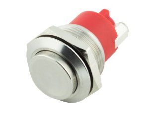 Alpinetech 19mm 3/4" Waterproof Momentary Stainless Steel Metal Push Button Switch Screw Terminal Extended Button Normally Open 1NO: Automotive