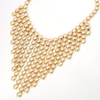 Fashion Retro Golden Round Chain Tassel Dangle Bib Pendant Necklace Comeonbuying Necklaces Jewelry