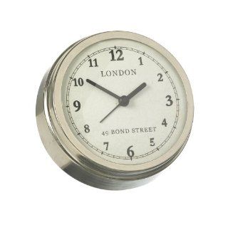 Stylish Silver Mini Round Alarm Clock   London 45 Bond Street: Kitchen Products: Kitchen & Dining