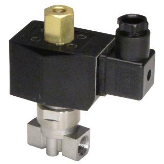 110 AC 4mm Normally Open 1/4" NPT Stainless Steel Viton Diaphragm 2 Way Solen: Industrial Solenoid Valves: Industrial & Scientific