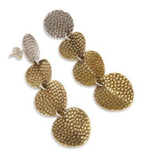 Silver and bronze dangle earrings, 'Radiant Elegance'   Peruvian Bronze Dangle Earrings: Jewelry
