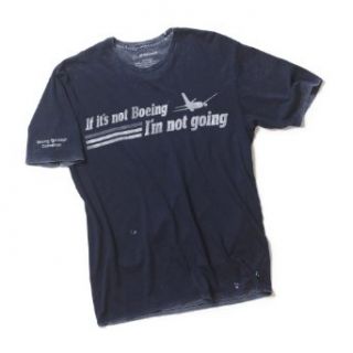 If It's Not Boeing, I'm Not Going Heritage T Shirt; COLOR: BLUE; SIZE: M: Clothing
