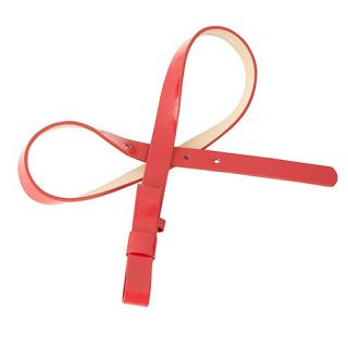 Red Herring Red patent bow belt