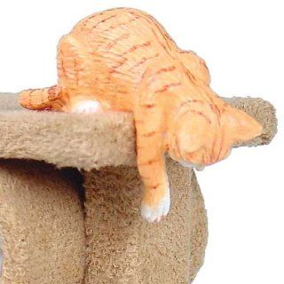 Dollhouse Miniature Playful Orange Kitten: Toys & Games