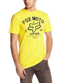 Fox Men's Knowhere Short Sleeve Tee, Yellow, Small at  Mens Clothing store