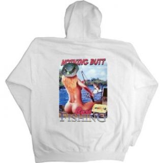 Mens Full Zip Hooded Sweatshirt : NOTHING BUTT BASS FISHING: Clothing