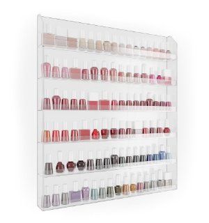 Nail Polish Wall Rack Organizer Holds up to 102 Bottles: Beauty