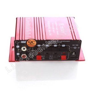 NEW 2x100watts Hi fi Digital Power Amplifier Mp3 DVD Car Red : Vehicle Amplifiers : Car Electronics