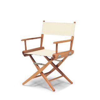 Telescope Casual World Famous Dining Height Director Chair, Natural with Varnish Frame : Wood Folding Chair : Patio, Lawn & Garden