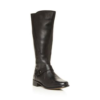 RJR.John Rocha Designer black leather strap knee length low heel boots