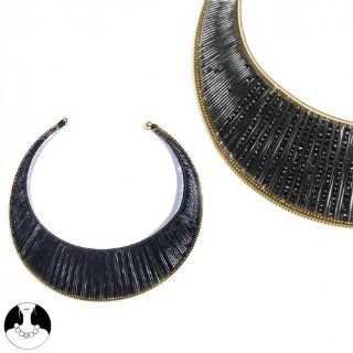 SG Paris Choker Gold Black Noir/Jet Necklace Choker Fabrics Winter Women Imperial Revival Fashion Jewelry / Hair Accessories Z Others: Jewelry