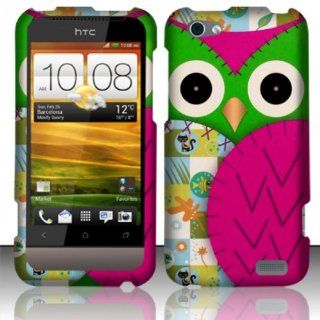 For HTC One V (Virgin Mobile) Rubberized Design Cover   Owl: Cell Phones & Accessories