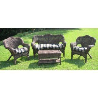 Monaco 4 Piece Lounge Seating Group Finish: Sage Green : Outdoor And Patio Furniture Sets : Patio, Lawn & Garden