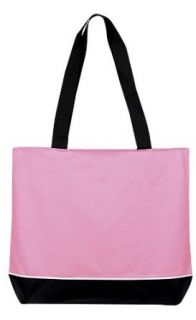 Over the Shoulder Tote with Zipper Pink: Clothing