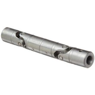 Lovejoy Size D12B Double Universal Joint, 14mm Round Bore with Keyway and 14mm Round Bore with Pin Hole, 2.00" Outer Diameter, 5.44" Overall Length, 1144 Carbon Steel, Metric Bore: Pin And Block Universal Joints: Industrial & Scientific