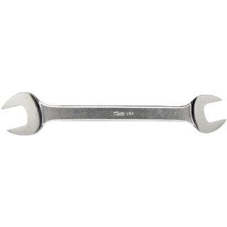 Martin 1737 Forged Alloy Steel 1 1/8" x 1 1/4" Opening Offset 15 Degree Angle Double Head Open End Wrench, 13 3/4" Overall Length, Chrome Finish: Industrial & Scientific