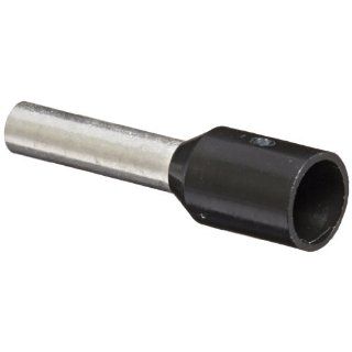 Panduit FSD78 8 D Insulated Ferrule, Single Wire DIN End Sleeve, 16 AWG Wire Size, Black, 0.12" Max Insulation, 15/32" Wire Strip Length, 0.07" Pin ID, 0.31" Pin Length, 0.57" Overall Length (Pack of 500): Terminals: Industrial &am