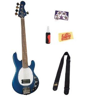 Saga MB 10 Build Your Own Modern Style 5 String Electric Bass Guitar Kit Bundle with Strap, Pick Card, Polish, and Polishing Cloth: Musical Instruments