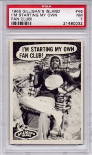 1965 Gilligan's Island   I'm Starting My Own Fan Club #46 PSA 7 NM (Non Sports Cards) Bob Denver Entertainment Collectibles