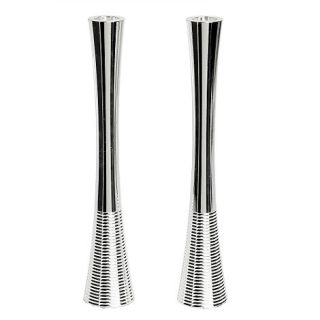 J by Jasper Conran Silver set of two candle sticks