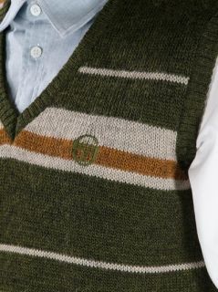 Sergio Tacchini Vintage Striped Knit Gilet   A.n.g.e.l.o Vintage