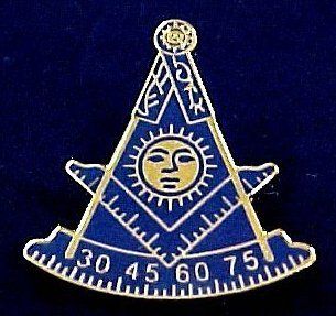 1/2 INCH Past Master Masonic Freemason AF & AM Square & Compas Hat Tie or Lapel Pin 1/2 INCH: Everything Else