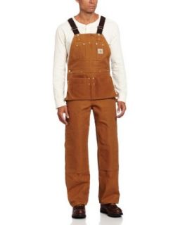 Carhartt Men's Duck Carpenter Bib Overall Unlined: Overalls And Coveralls Workwear Apparel: Clothing