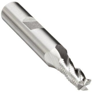 Melin Tool CFP Cobalt Steel Square Nose End Mill, Uncoated (Bright) Finish, Roughing Cut, Non Center Cutting, 30 Deg Helix, 4 Flutes, 2.6875" Overall Length, 0.4375" Cutting Diameter, 0.3750" Shank Diameter