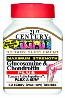 21st Century Glucosamine and Chondroitin, Plus Tablets, 60 Count: Health & Personal Care