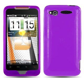 HTC Merge Grip Injection Protector Case Phone Cover   Purple: Cell Phones & Accessories