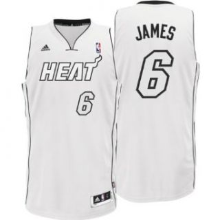 Miami Heat LeBron James Cultural White Black Swingman Jersey By Adidas (XXL): Clothing